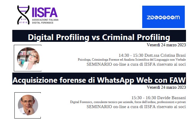Digital Profiling vs Criminal Profiling - Acquisizione forense di Whatsapp Web con FAW