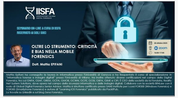 OLTRE LO STRUMENTO: CRITICITA' E BIAS NELLA MOBILE FORENSICS